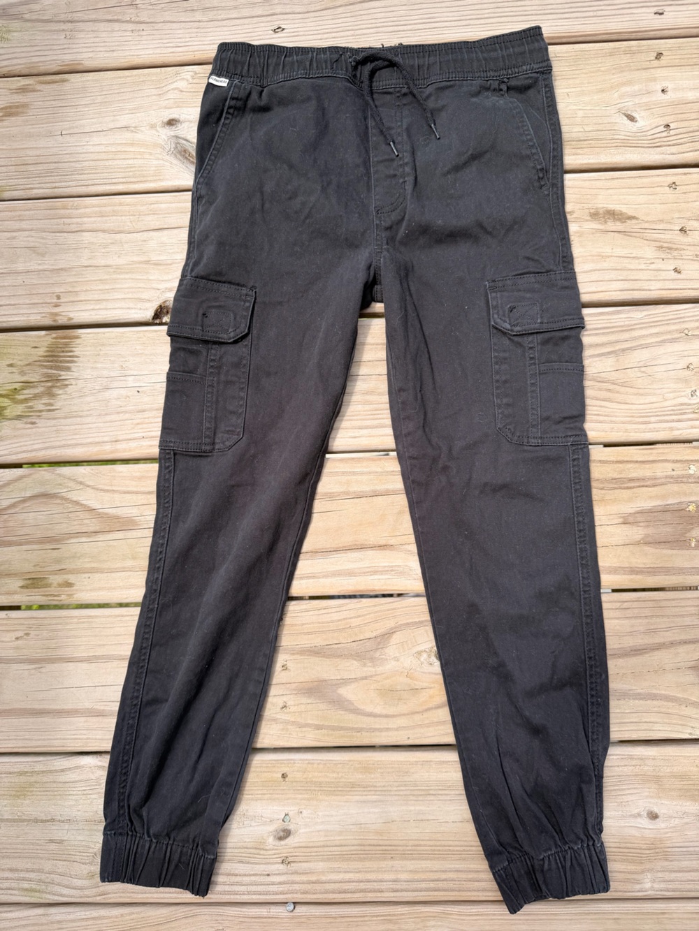 Black Cargo Joggers for Kids